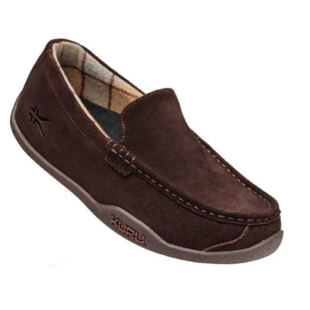 Kuru Mens Loft Moccasin Loafers US 9 M EU 42 Brown Suede EUC